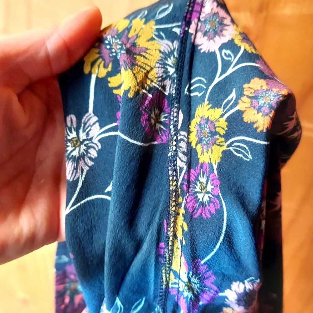 Johnny Was Workshop Multi Silk Floral Print Elastic Waist Palazzo Pant WM Sz XL - Picture 7 of 11